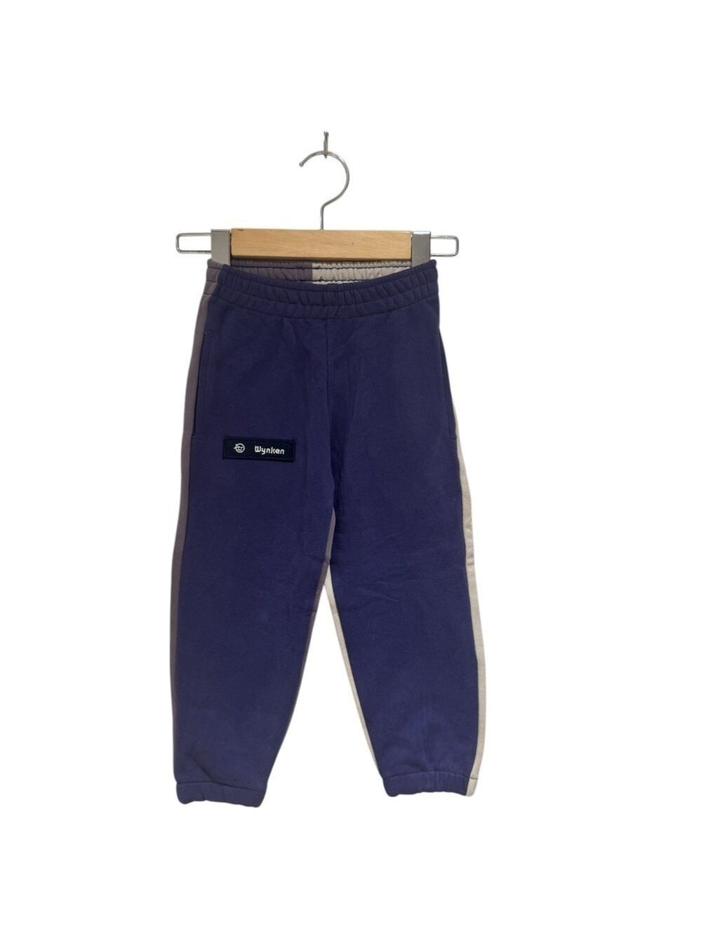 WYNKEN Stylish Kids Joggers in Deep Blue & Grey - size 3